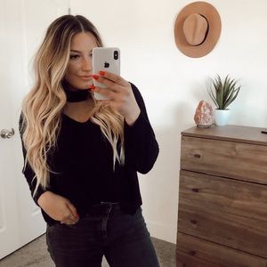 SOLD❣️ Black cut out sweater